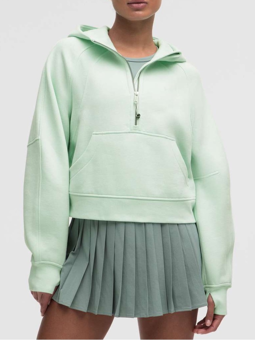 Lululemon Sea Mist Scuba Oversized Half-Zip Hoodie Size XL/XXL - Picture 1 of 7